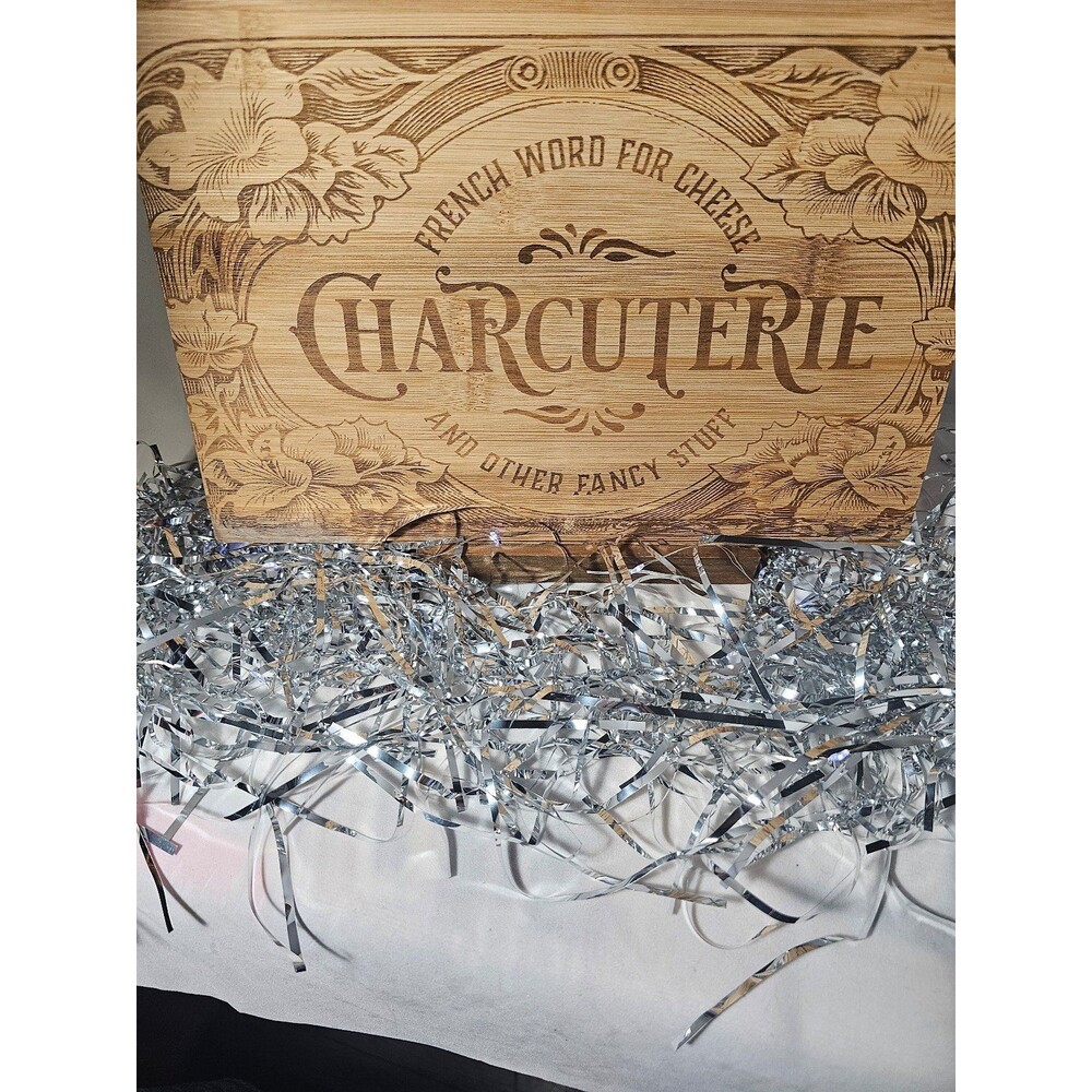 Handmade bamboo display wooden burned engraved Charcuterie/ Cutting Board